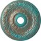 Ekena Millwork Swindon Ceiling Medallion (Fits Canopies up to 6 1/8"), 24"OD x 4"ID x 1 1/2"P, Copper Green Patina CM24SWCGS - alternate 1
